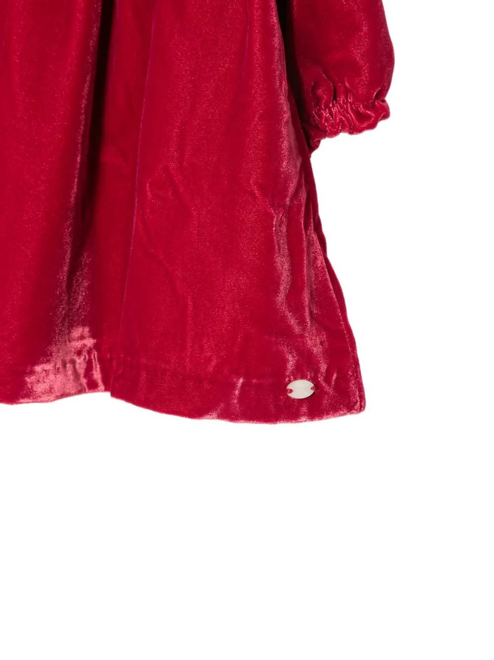 Tartine Et Chocolat lace-collar velvet dress Rood