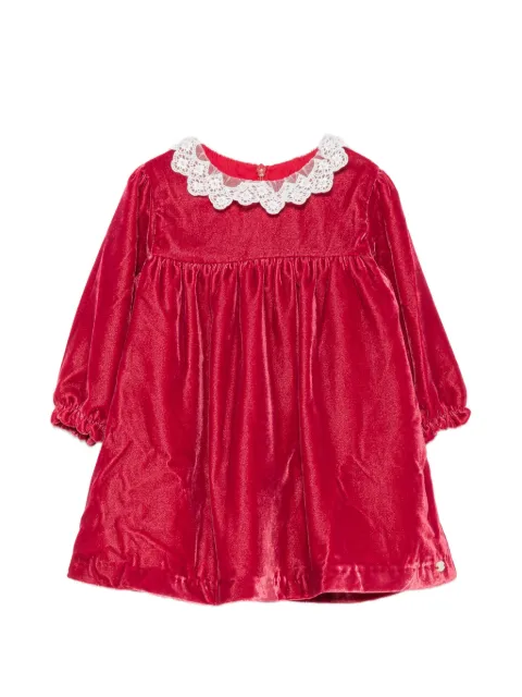Tartine Et Chocolat lace-collar velvet dress