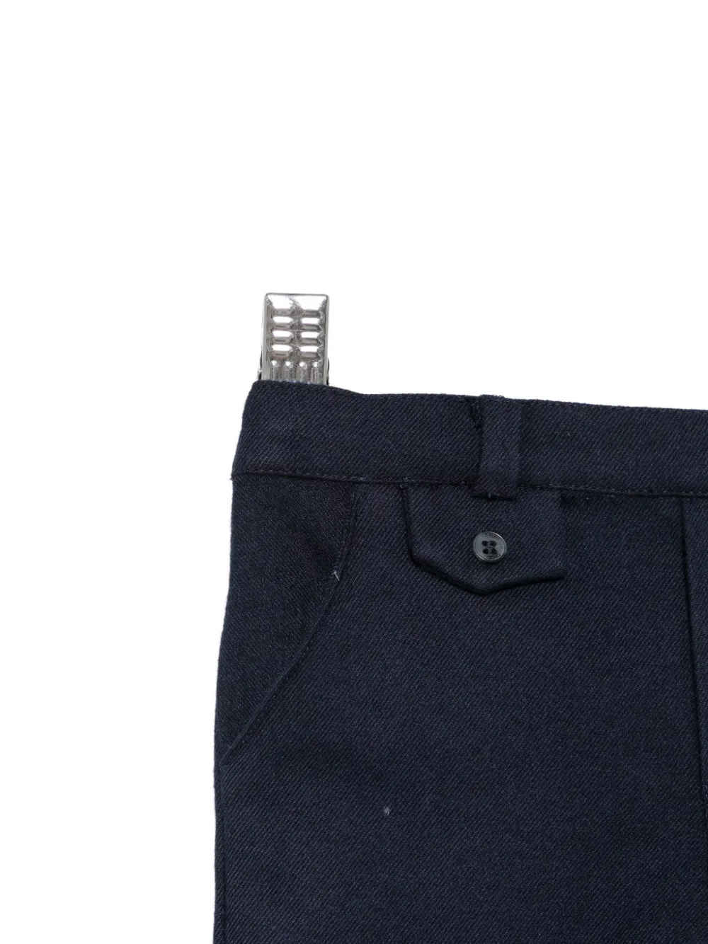 Tartine Et Chocolat Broek met omgeslagen pijpen en knoopdetail Blauw
