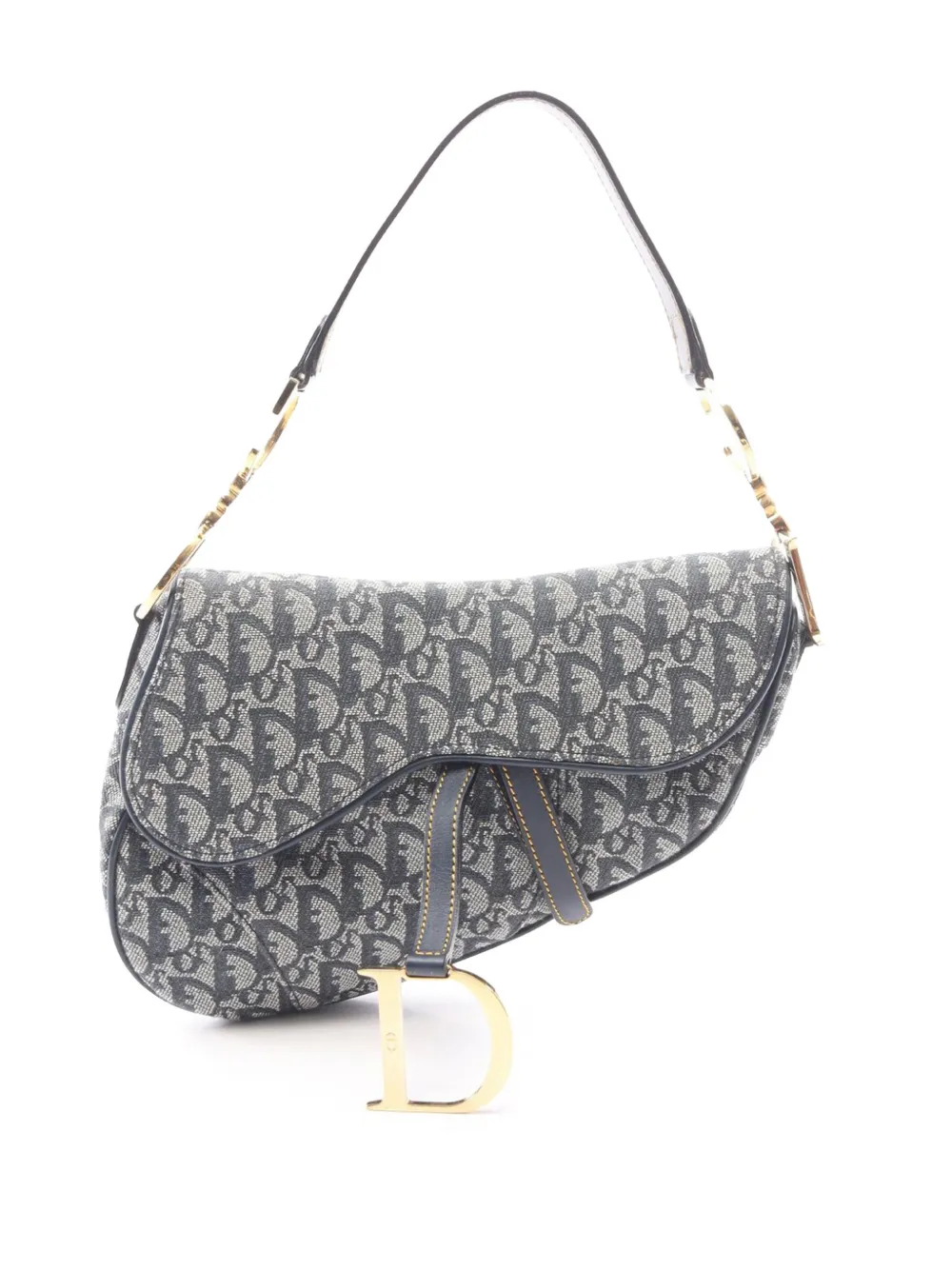 Christian Dior Pre-Owned 20th Century Diorissimo Canvas Saddle Bag shoulder bag - Blau