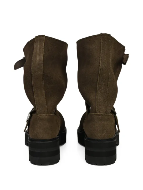 FILTH ブーツ　43 FILTH buckle-strap Leather Boots | Brown | FARFETCH