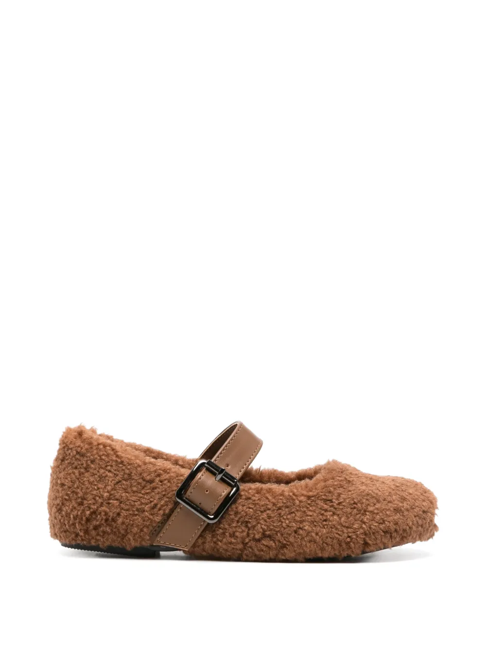 Stella McCartney Kids Ballerine con fibbia - Marrone