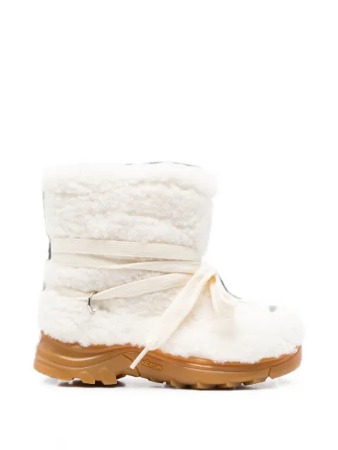 Stella McCartney Kids faux-shearling lace-up boots