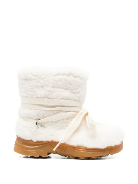 Stella McCartney Kids faux-shearling lace-up boots