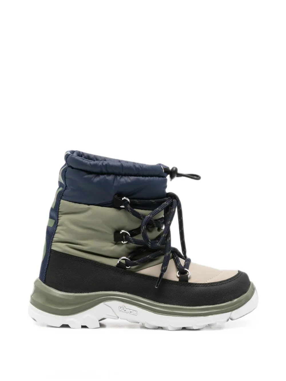 Stella McCartney Kids logo-print panelled boots - Verde
