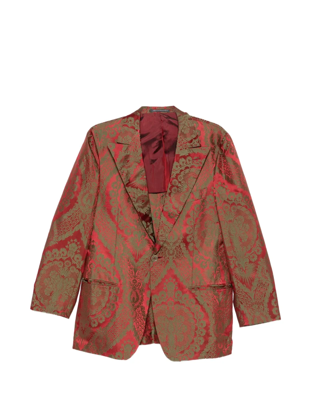 Romeo Gigli Pre-Owned blazer à motif damassé (années 1990) - Rouge Romeo Gigli Pre-Owned blazer à motif damassé (années 1990) - Rouge