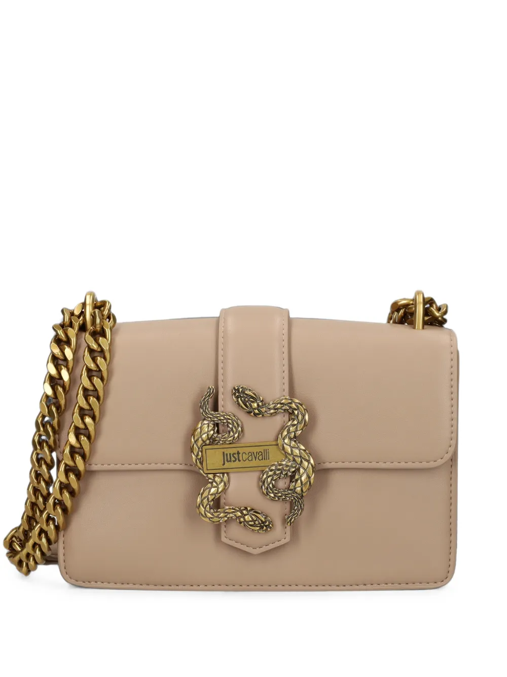Just Cavalli snake-plaque shoulder bag - Toni neutri