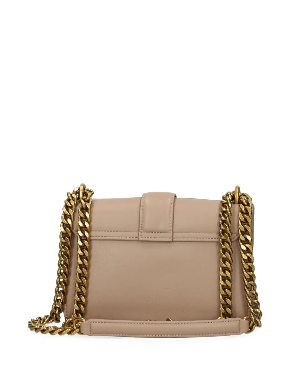 Just Cavalli Schoudertas met slangplakkaat Beige