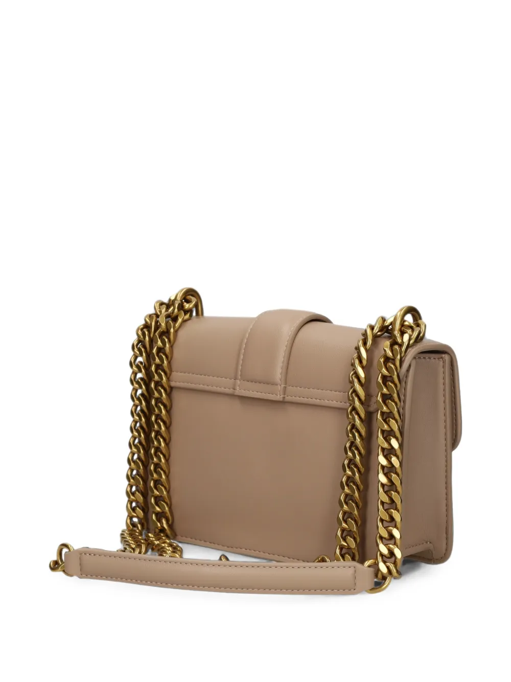 Just Cavalli Schoudertas met slangplakkaat Beige