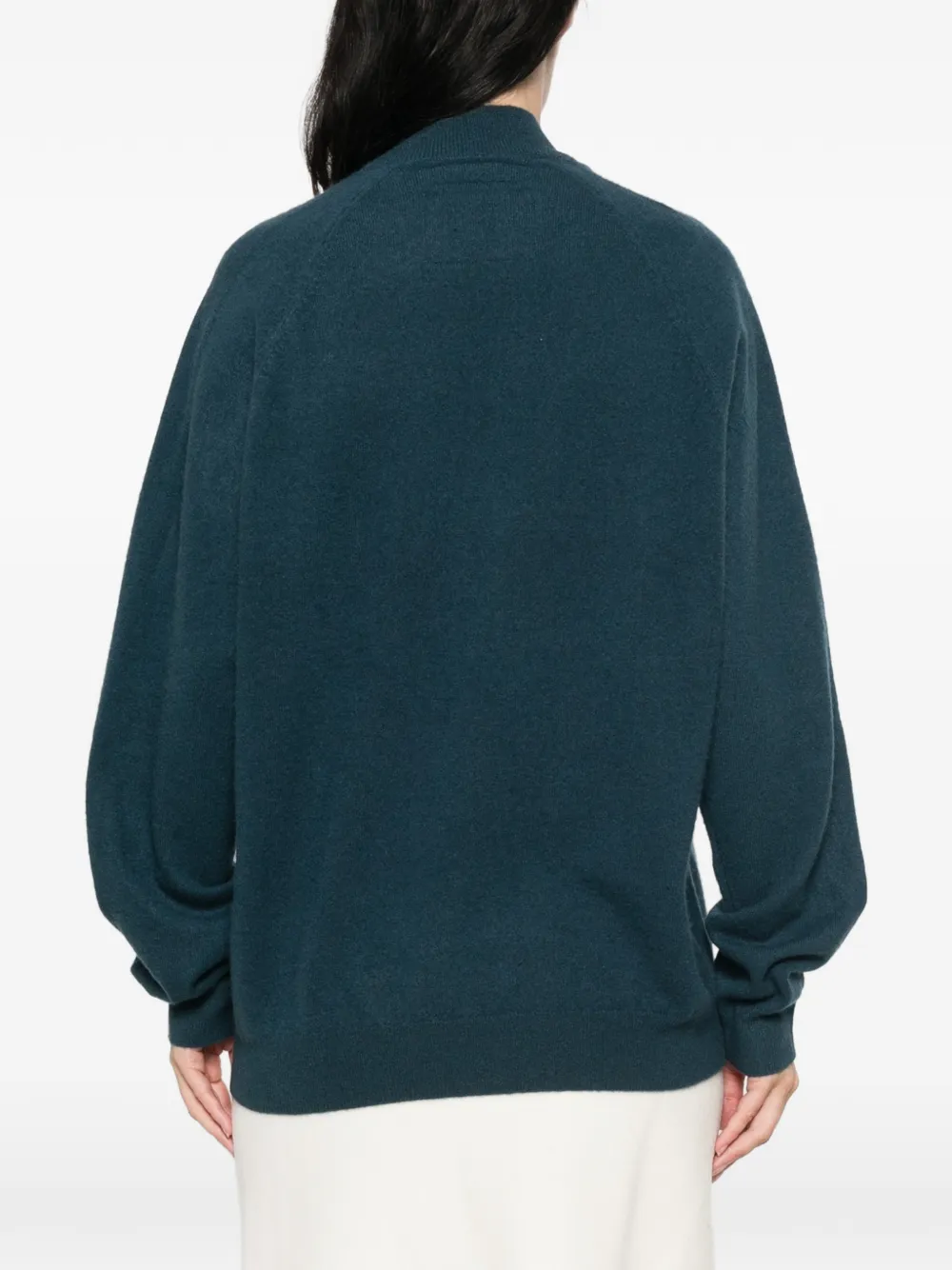Frenckenberger Johnny kasjmier trui met V-hals Blauw