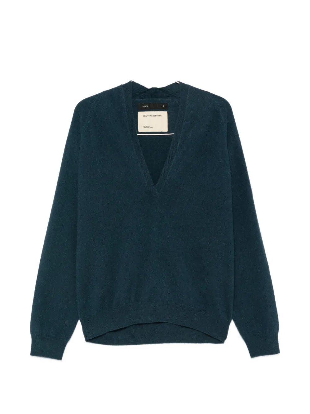 Frenckenberger Johnny V-neck Cashmere Sweater In Blau