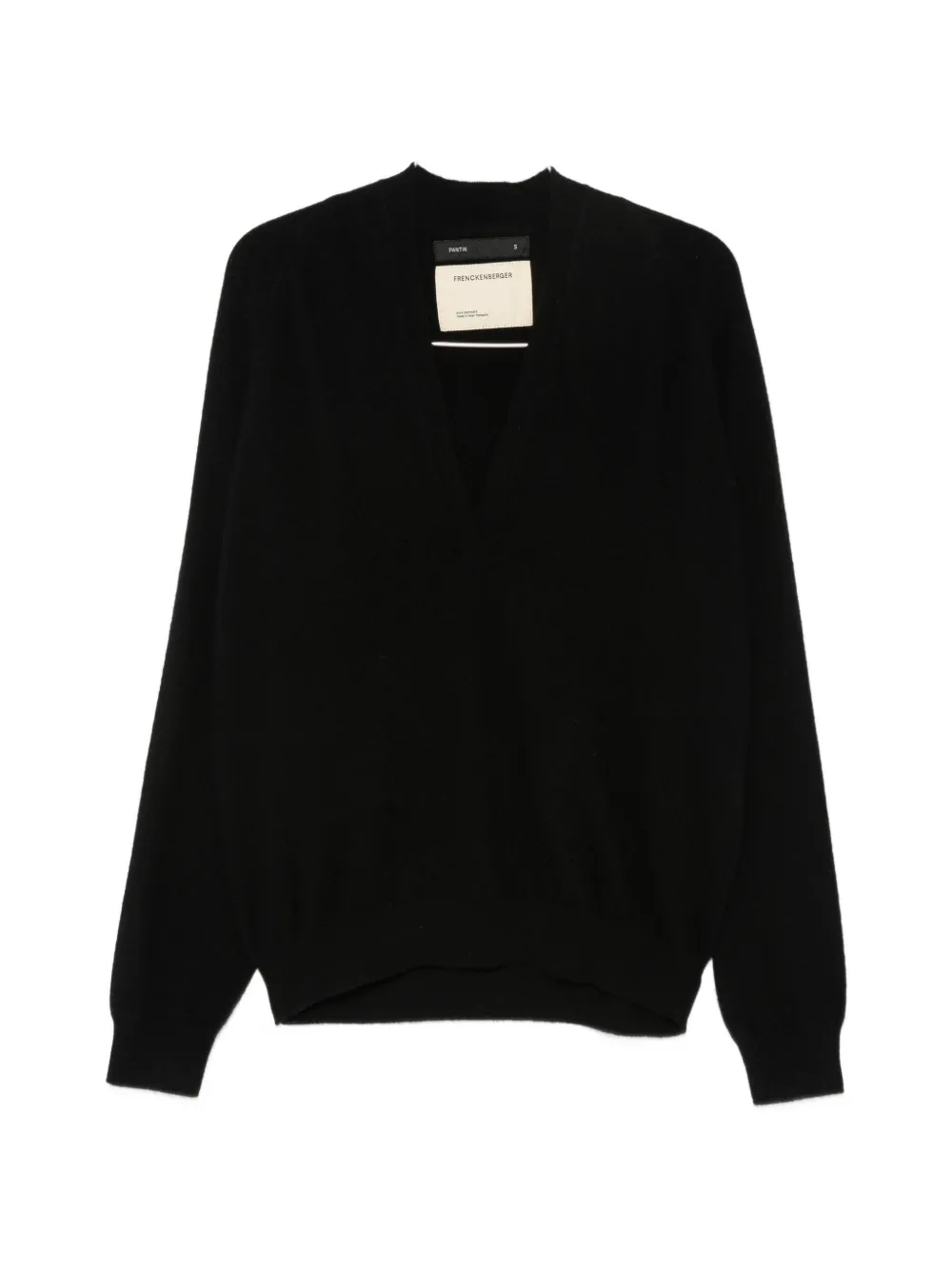 Frenckenberger Johnny V-neck Cashmere Sweater In Schwarz