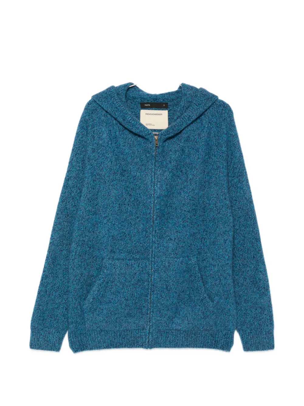 Frenckenberger Zip-up Knit Cardigan In Blau