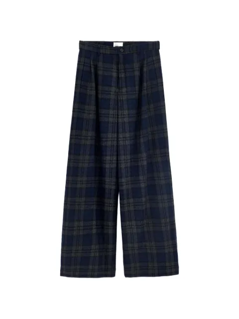 Bellerose check-pattern wide-leg trousers