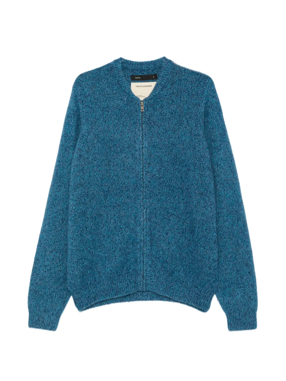 Frenckenberger Zip-up Knitted Cardigan In Blue