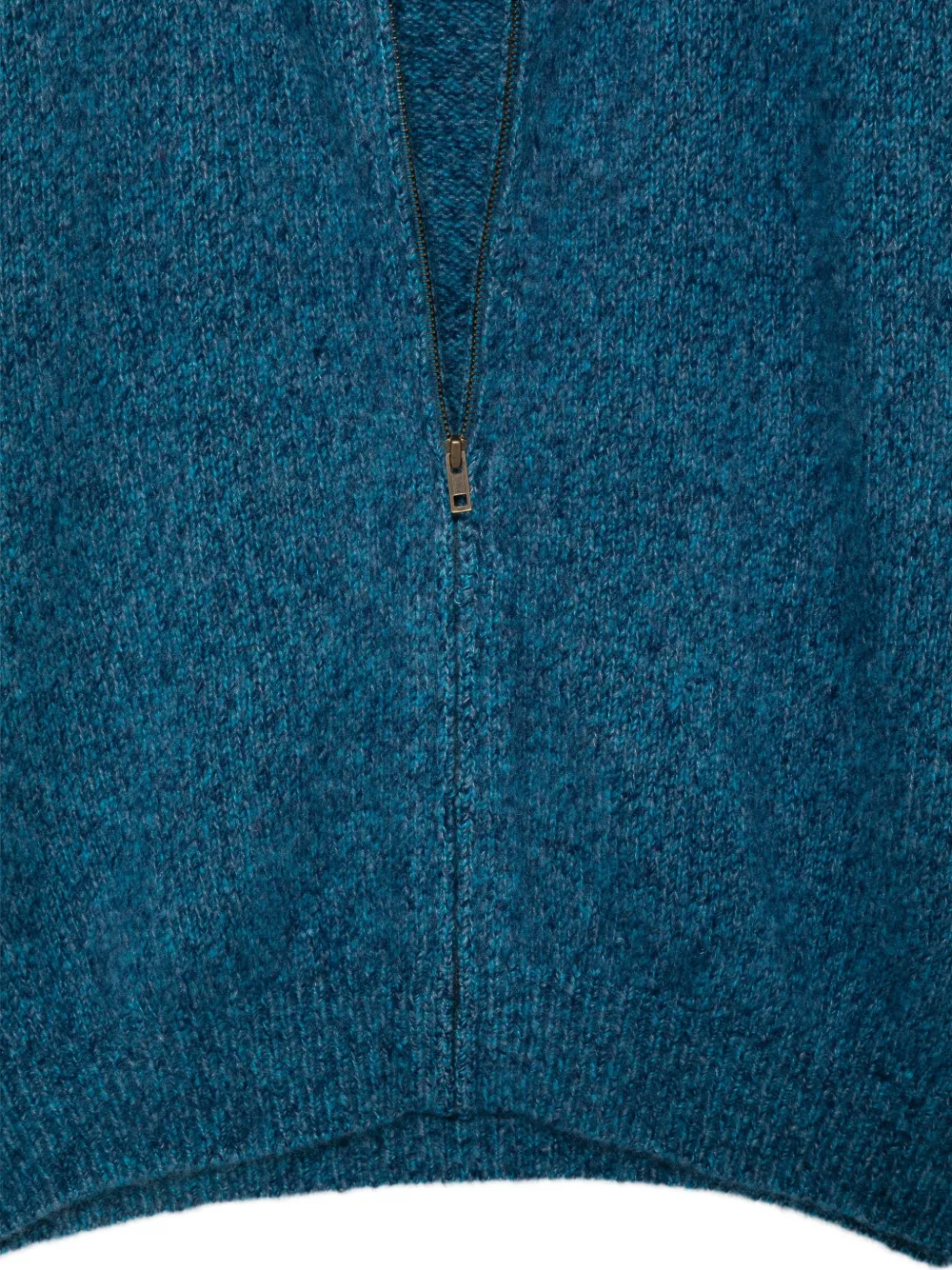 Frenckenberger zip-up knitted cardigan Blauw