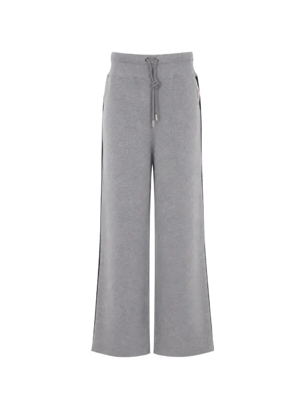 Lanvin Wide Jogging Suit in Double-faced Jersey in Grey