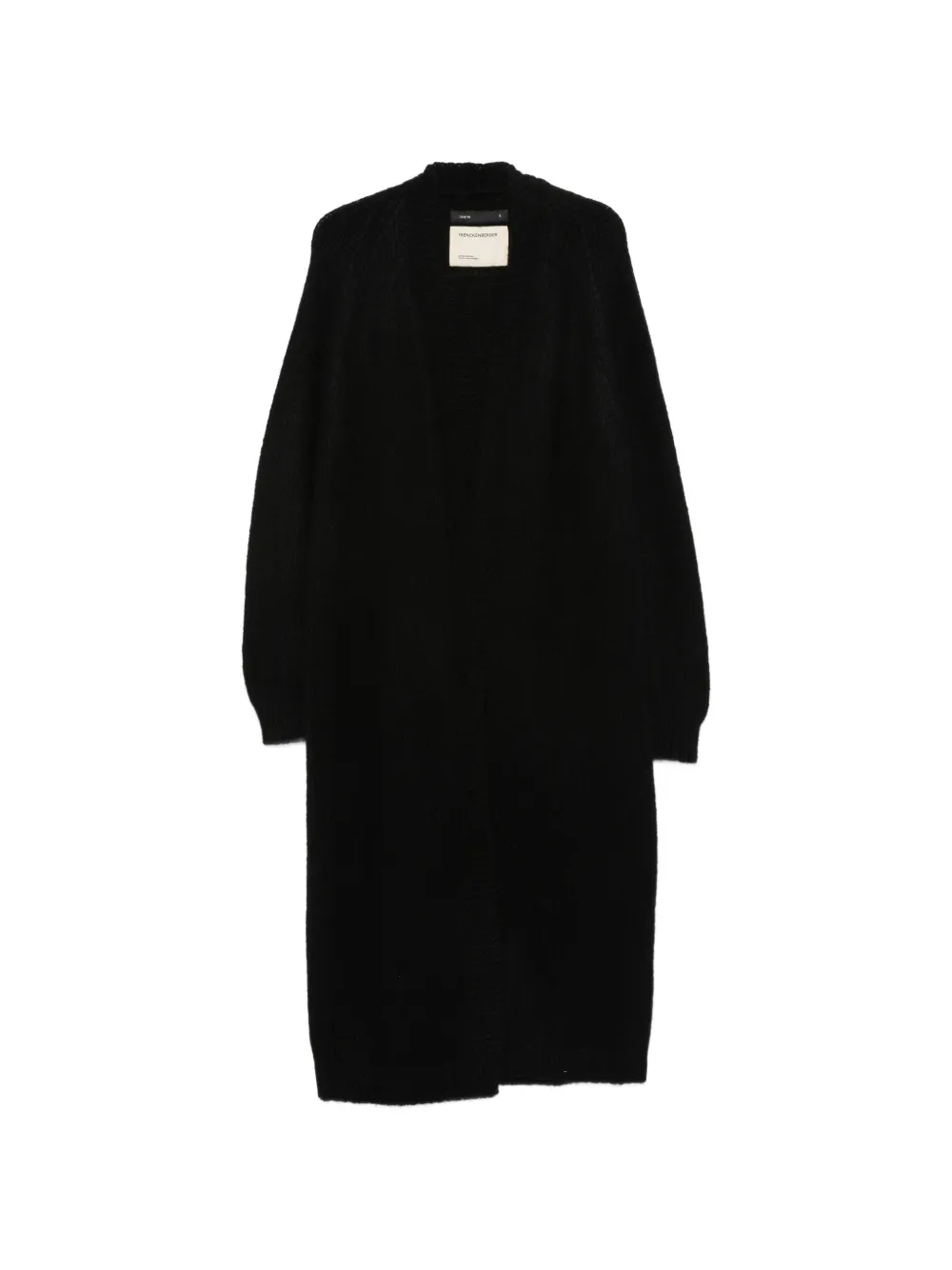 Frenckenberger ribbed-knit long-line cardigan · L