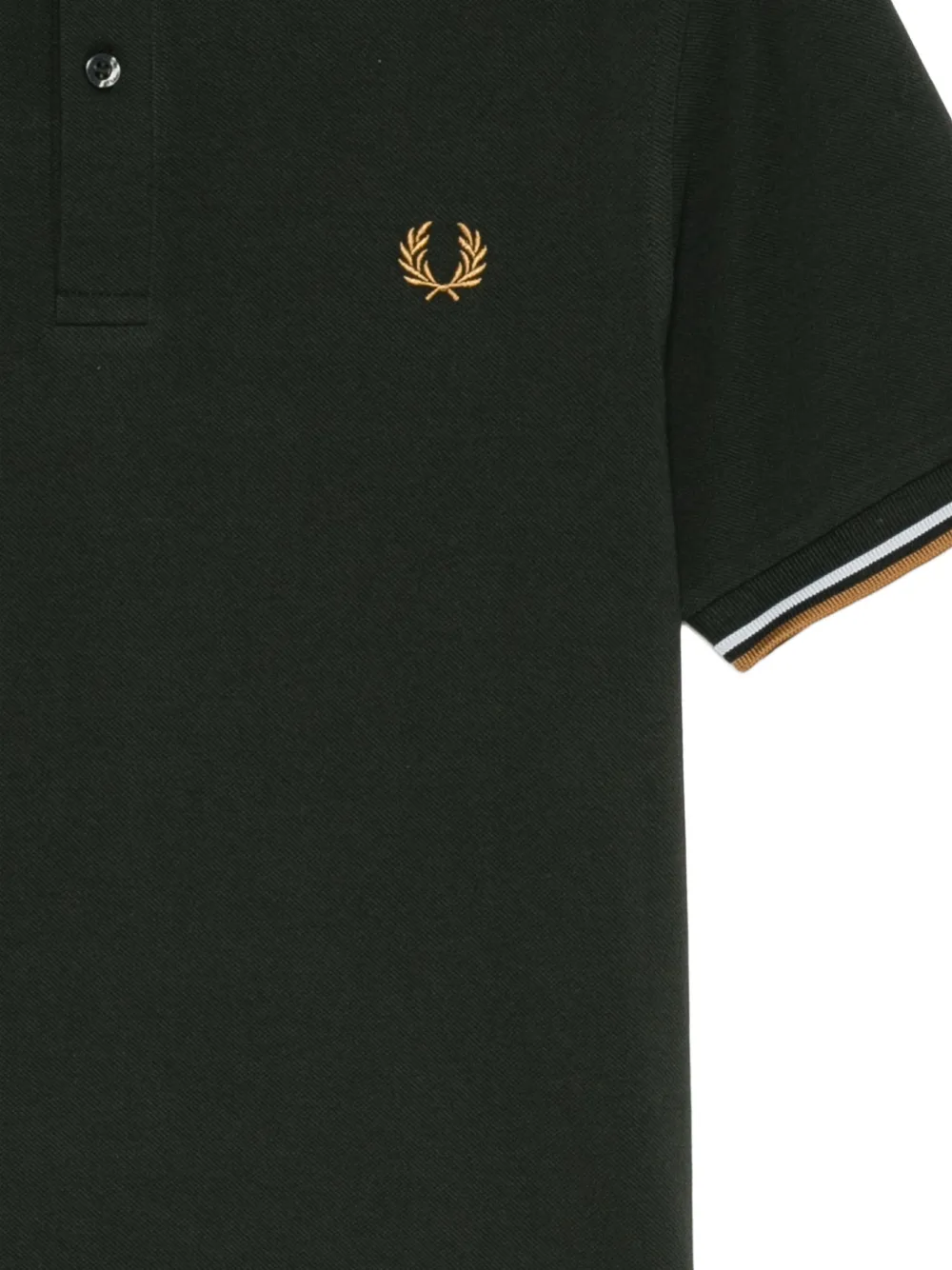 Fred Perry Twill poloshirt met afwerking Groen