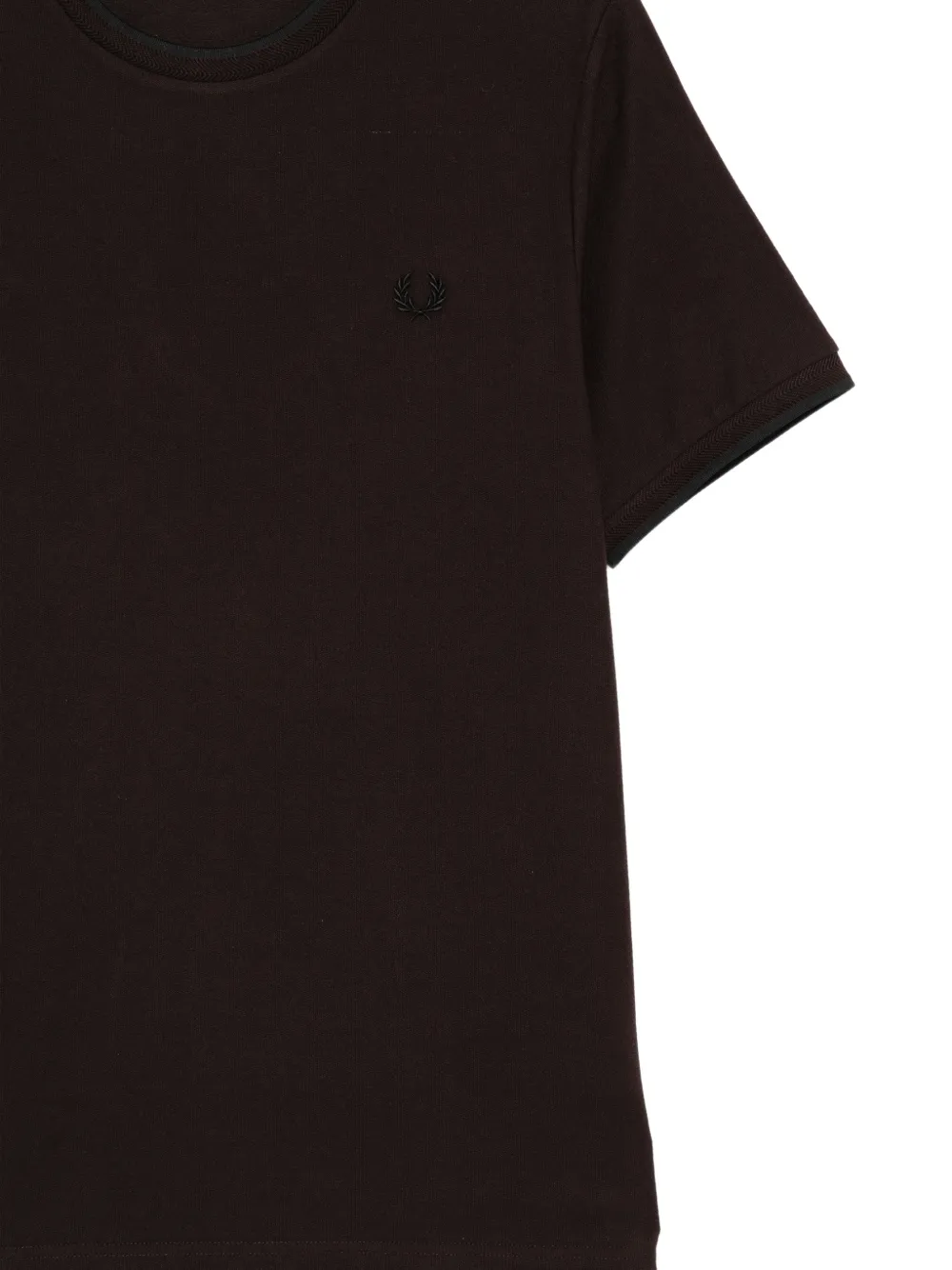 Fred Perry Crêpe T-shirt met afwerking Bruin