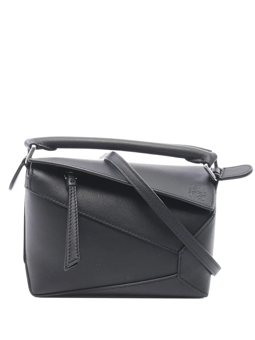 Loewe Pre-Owned Borsa a tracolla Puzzle mini in pelle di vitello 2010-2026 - Nero