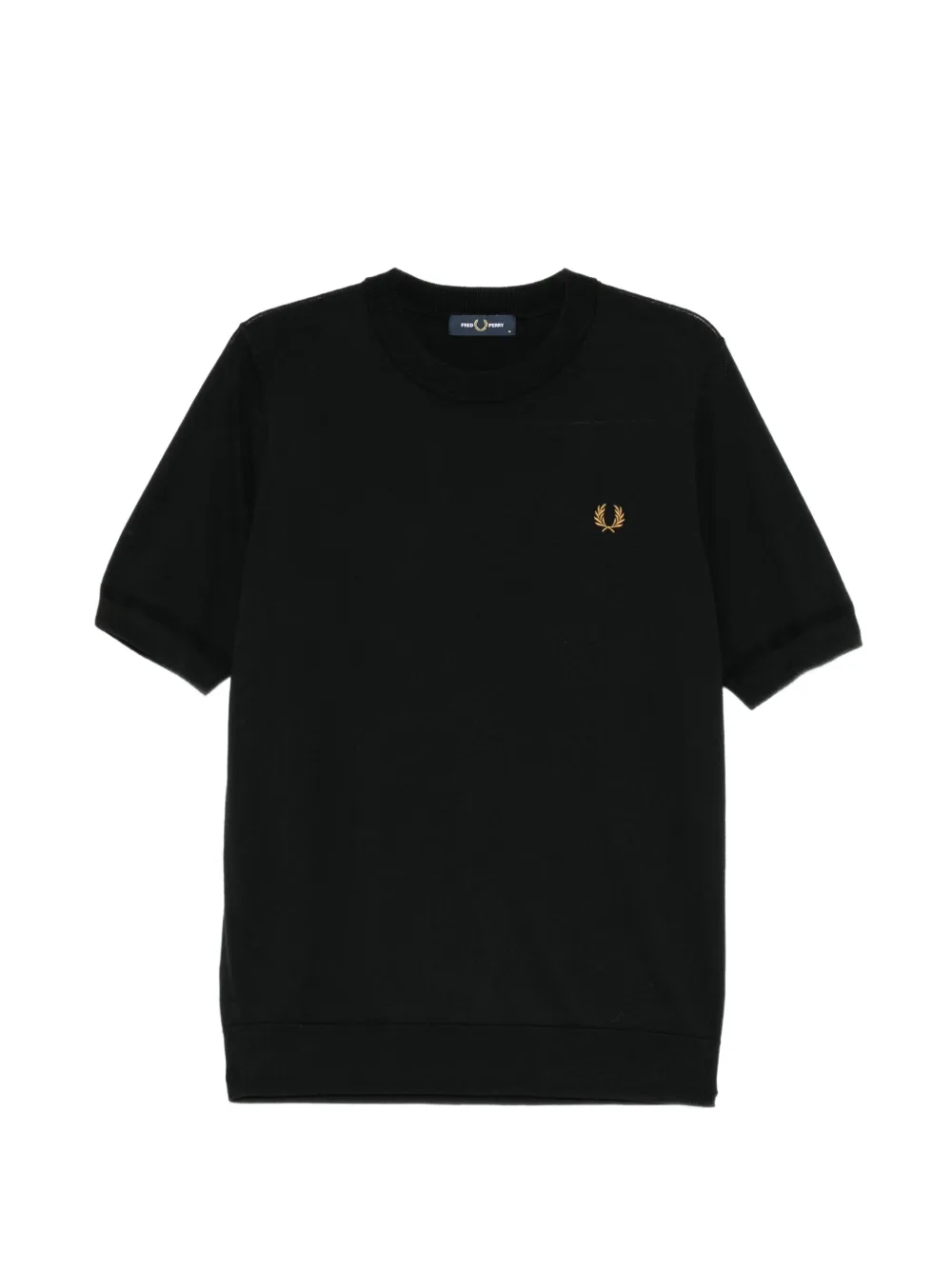 Fred Perry logo-embroidered knitted T-shirt