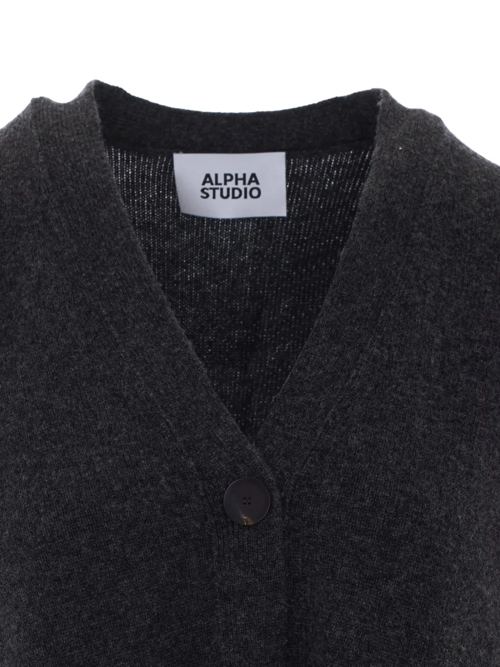 ALPHA STUDIO Button-up vest met V-hals Grijs