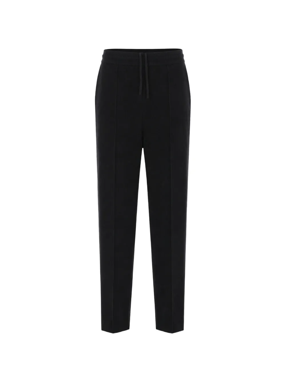 Lanvin Elasticated Drawstring Wool Trousers In Black