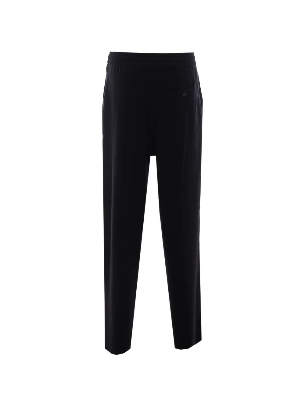Lanvin Elasticated Drawstring Wool Trousers In Black