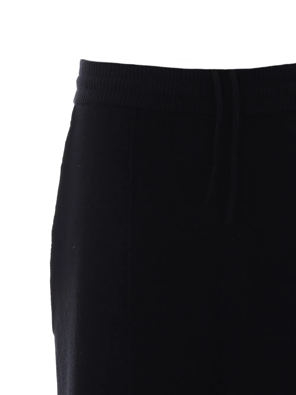 Lanvin Elasticated Drawstring Wool Trousers In Black