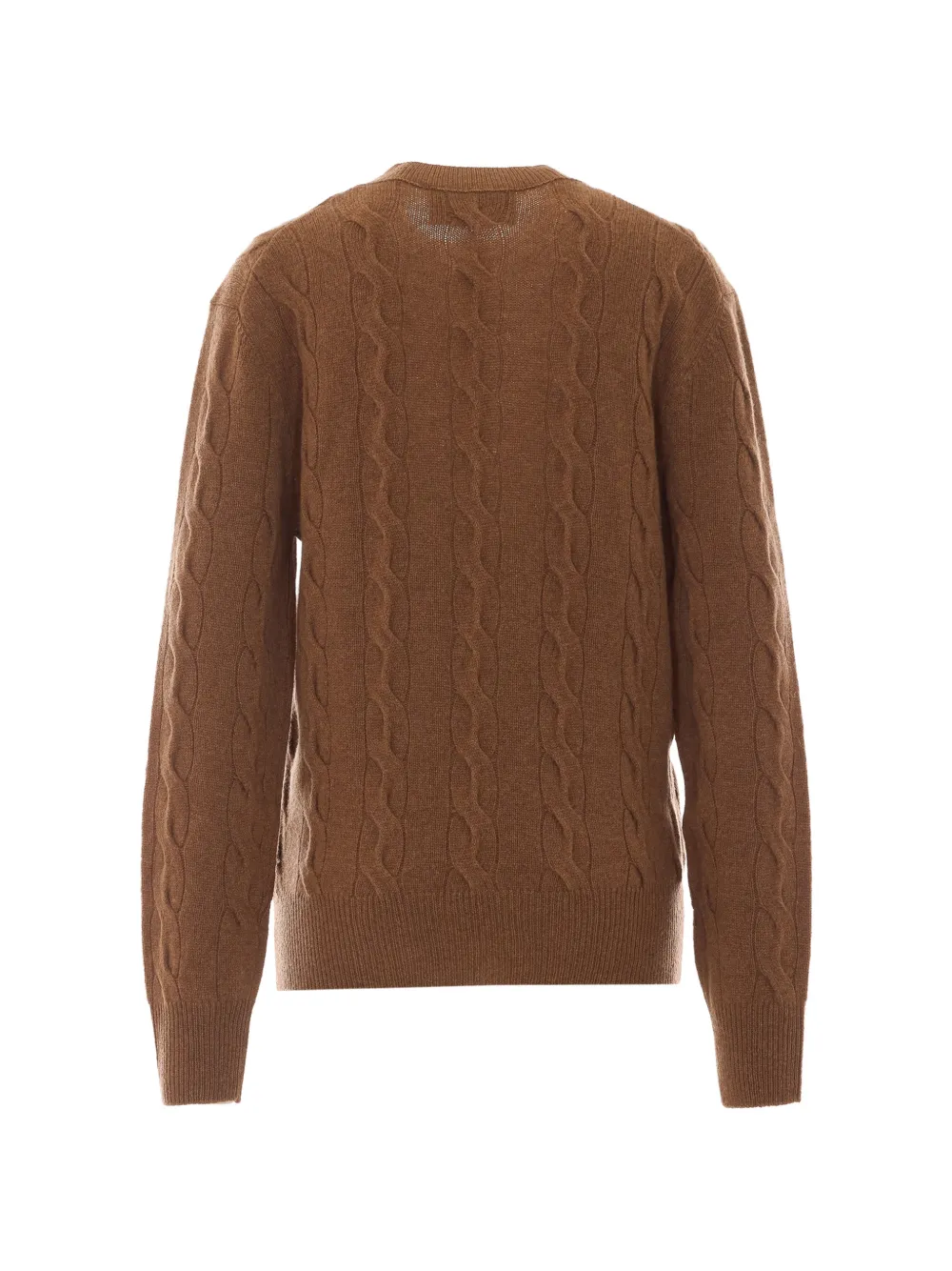 AMI Paris Kabelgebreide trui met Ami de Coeur Bruin