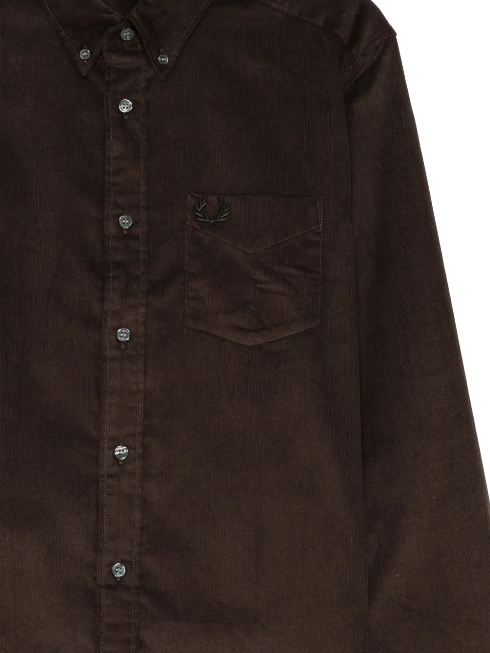 Fred Perry Needle Cord overhemd Bruin