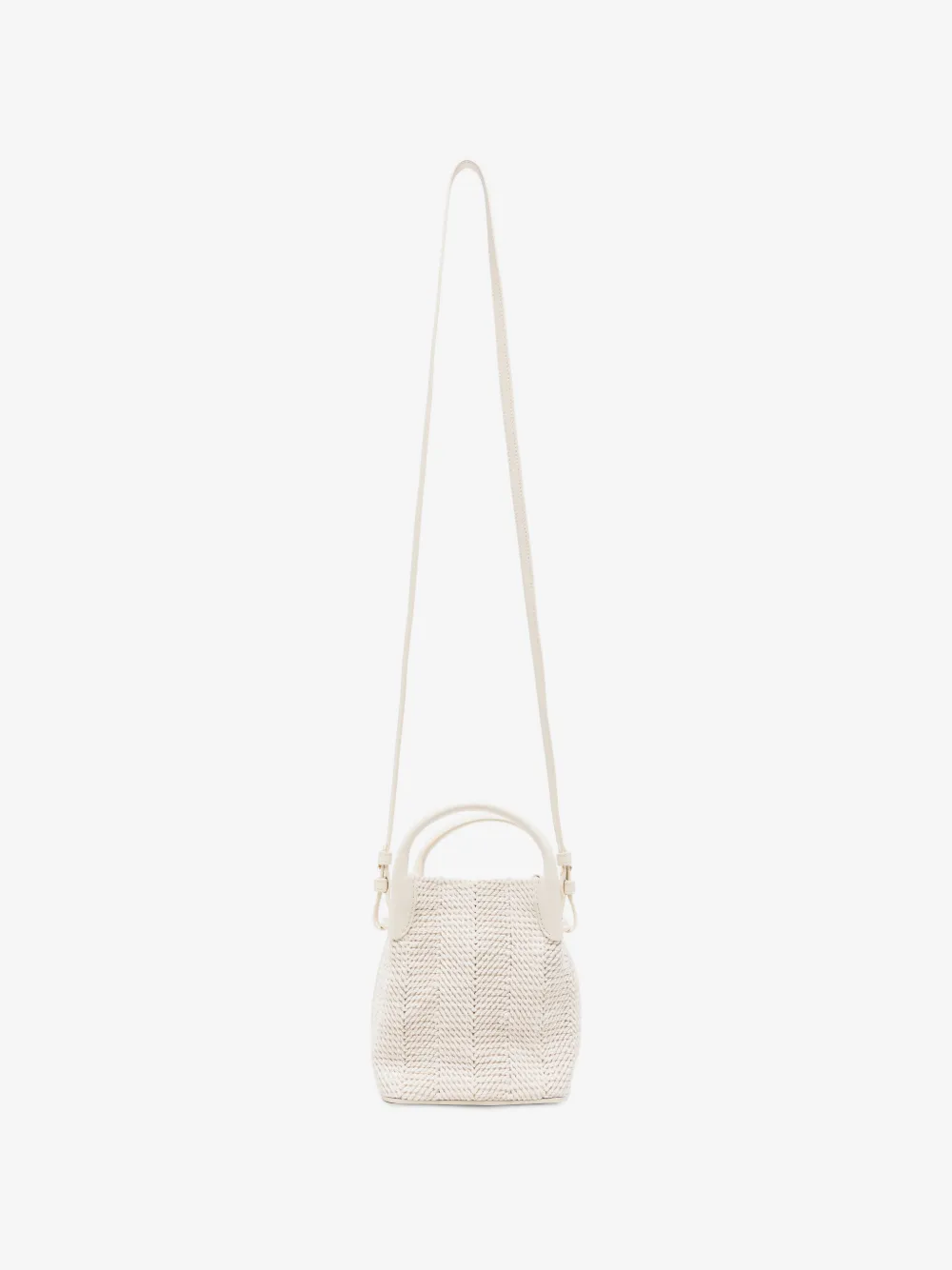 LOROPIANA 마이크로 베일 위빙 버킷백