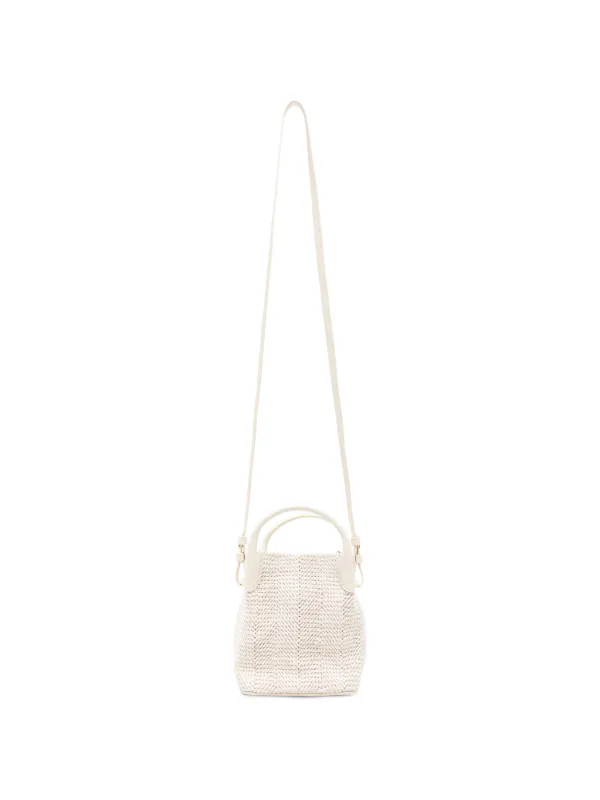 Loro Piana Micro Bale Woven Bucket Bag in Neutrals