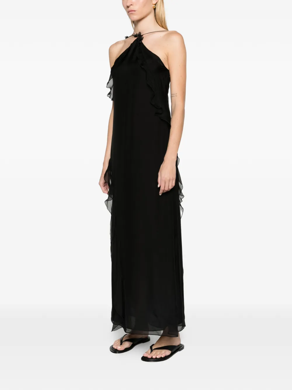 SIR. Lysia halter gown Zwart