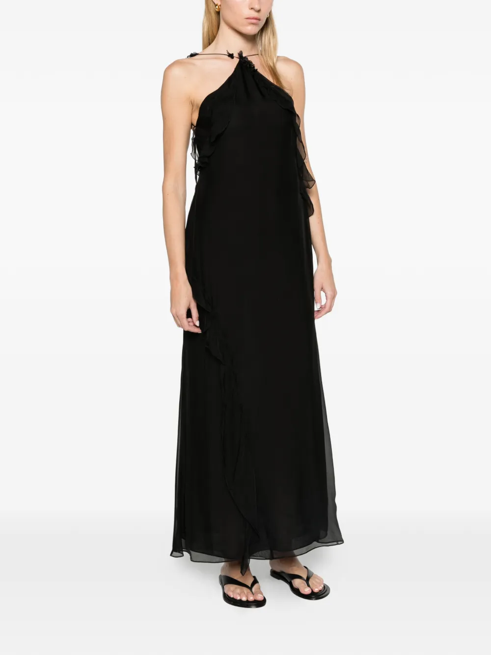 SIR. Lysia halter gown Zwart