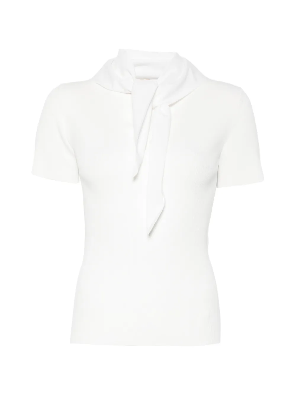 Max Mara haut à détail de foulard - Blanc