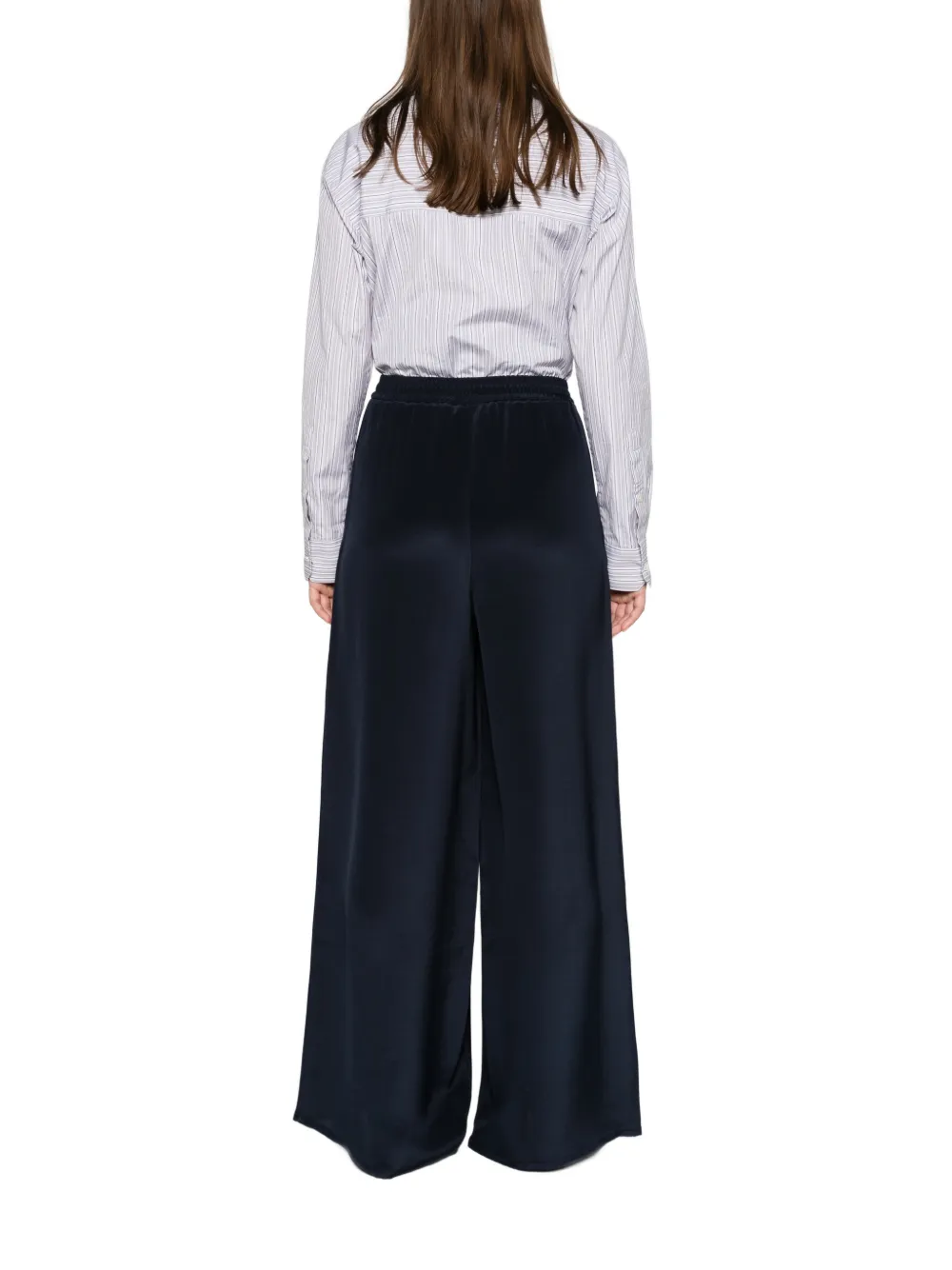Max Mara relaxed-fit heavy silk trousers ultramarine Blauw