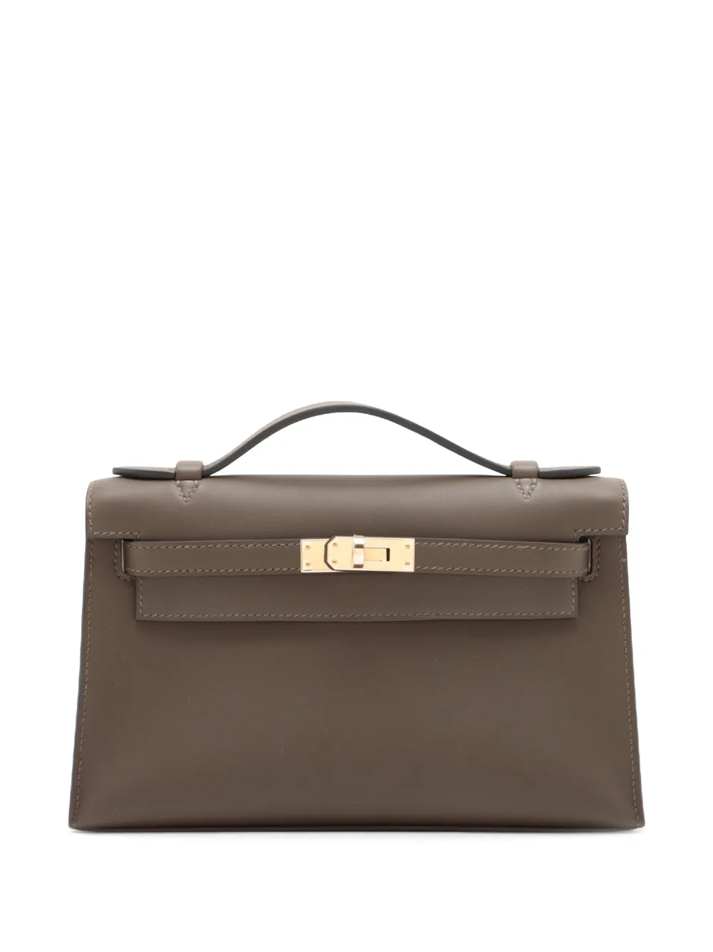 Hermès Pre-Owned Borsa a mano Kelly Pochette 22 in pelle Swift 2026 - Marrone