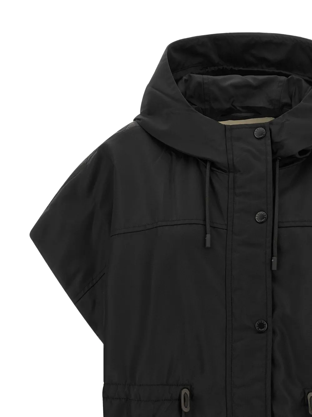 Weekend Max Mara Origano gewatteerde bodywarmer met capuchon Zwart