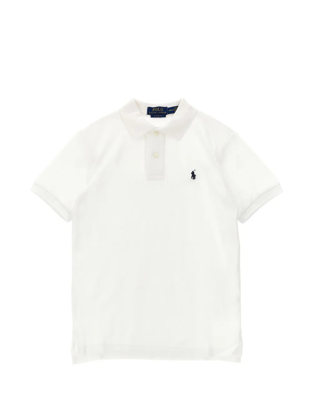 POLO RALPH LAUREN KIDS embroidered-logo cotton polo shirt - Bianco