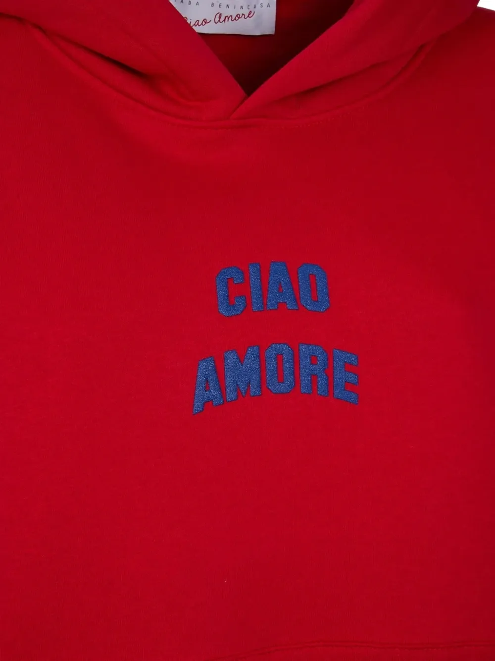 Giada Benincasa Ciao Amore hoodie met lange mouwen Rood
