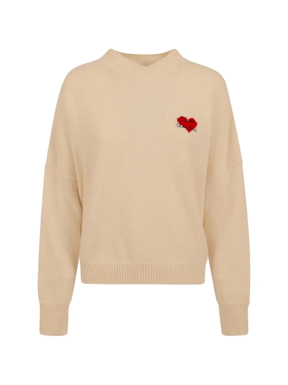 Giada Benincasa Heartbeat Pullover mit Logo - Nude