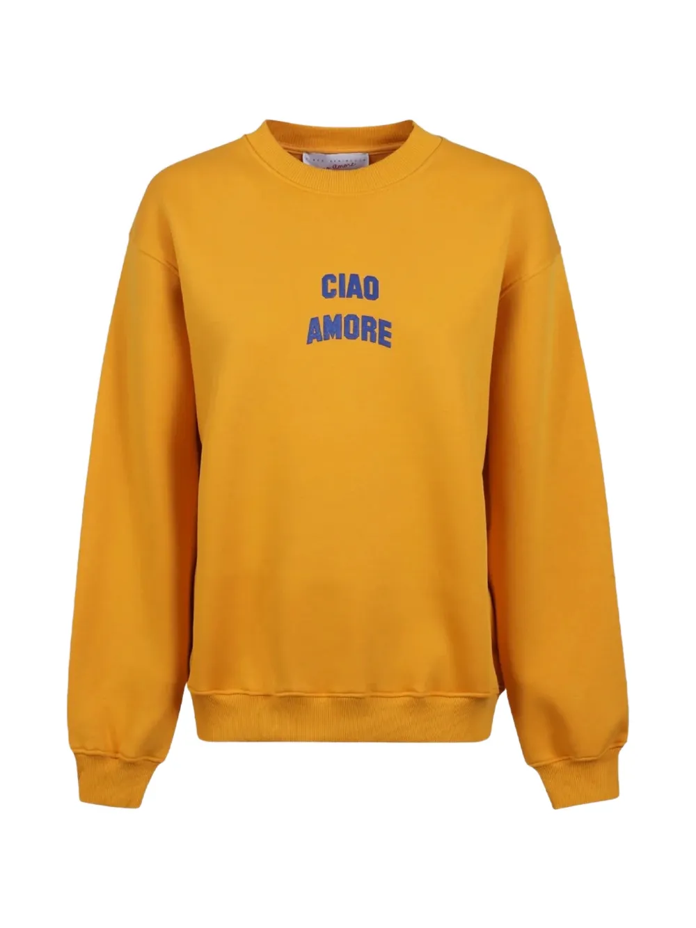 Giada Benincasa Ciao Amore Sweatshirt mit rundem Ausschnitt - Gelb