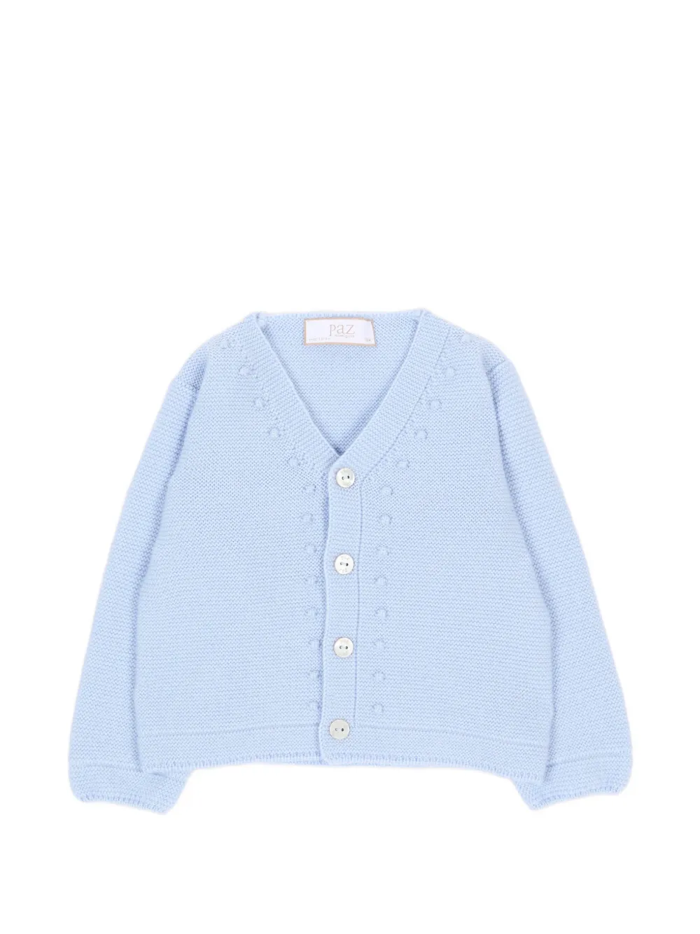Paz Rodriguez bobble-detail V-neck cardigan - Blu