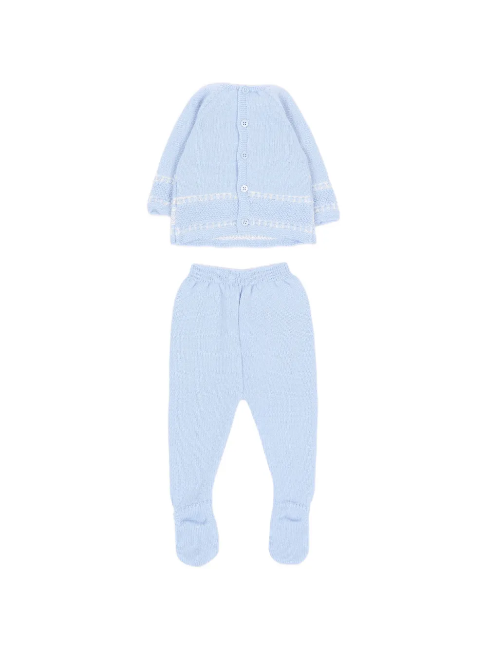 Paz Rodriguez Intarsia gebreide wollen broek set Blauw