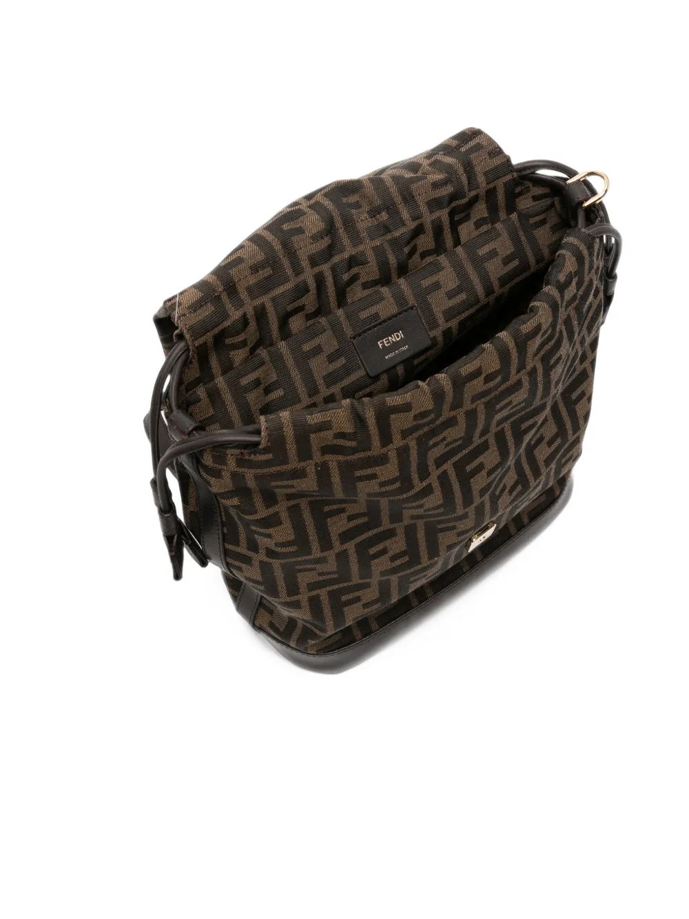 FENDI brown FF jacquard fabric backpack Bruin