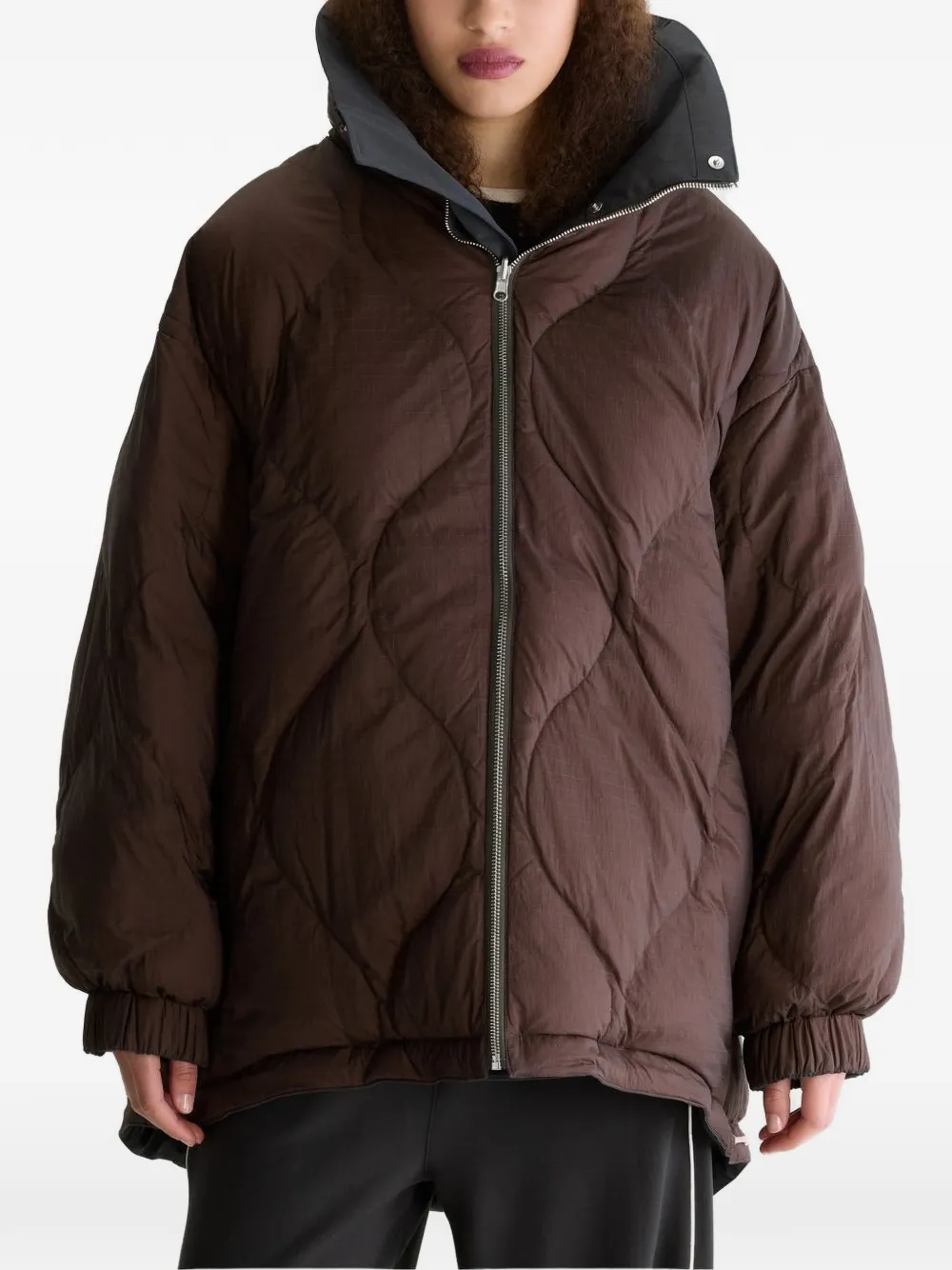 Bellerose Hedi omkeerbare jas met capuchon Zwart