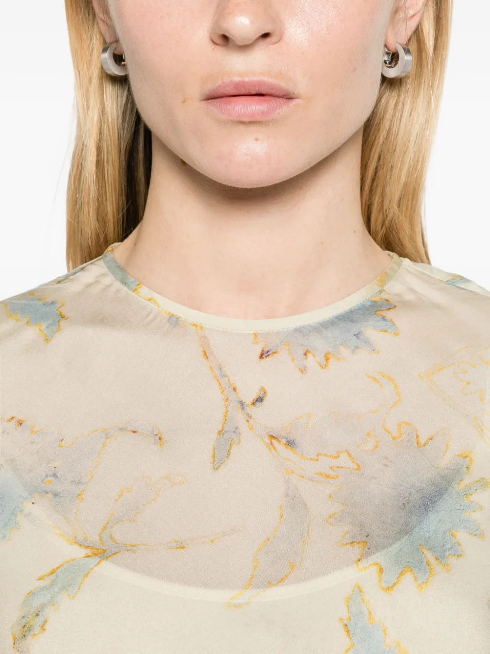 SIR. Cecile long sleeve dress Beige