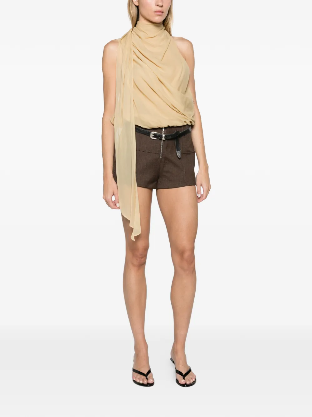 SIR. Henrik tailored mini shorts Bruin